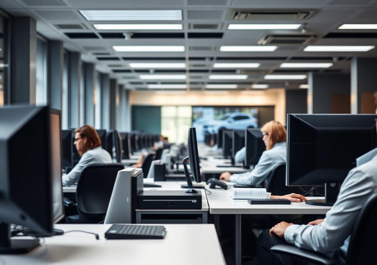 Insurance claims operations floor
